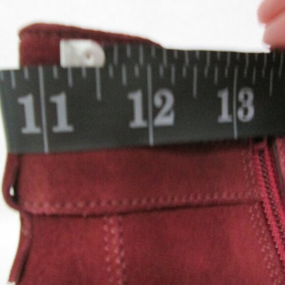 Diba Burgandy Buckle Sleek Bootie with Side Zipper and Block Heel-NWT - Picture 11 of 15